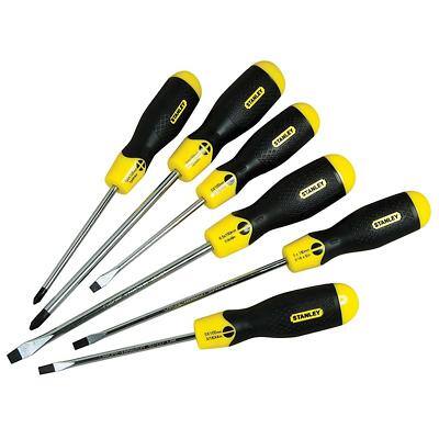 Stanley Cushion Grip Screwdriver Set SL/PZ Pack of 6