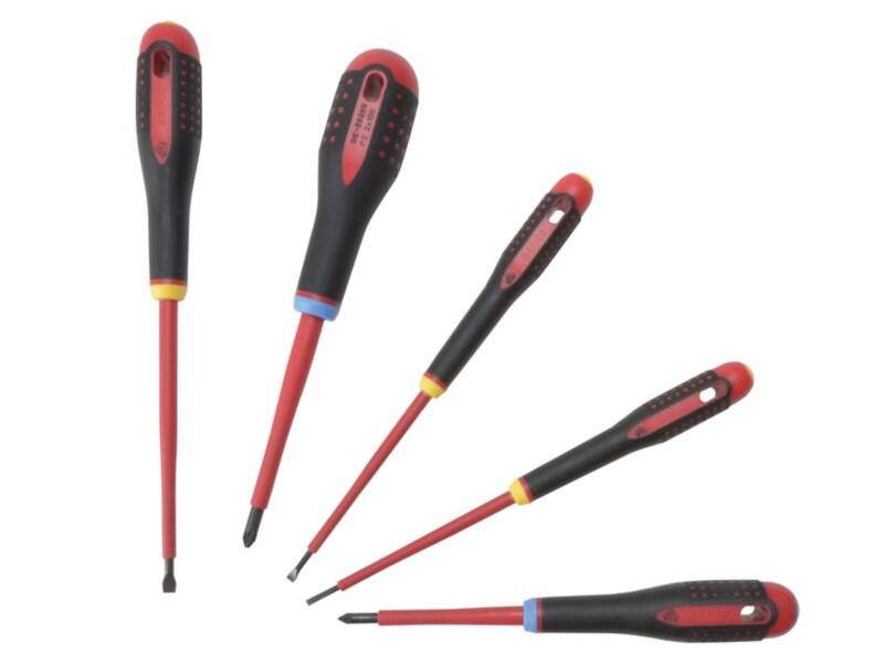 Bahco BE9882S Insulated ERGO Screwdriver Set SL/PH Pack of 5