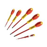 Stanley FatMax VDE Insulated Screwdriver Set SL/PH/Tester Pack of 6