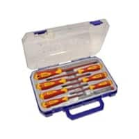 Faithfull VDE Soft Grip Screwdriver Set SL/PZ/PH/Tester Pack of 8