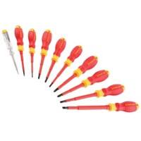 Stanley FatMax VDE Insulated Screwdriver SL/PH/PZ/Tester Set Pack of 10