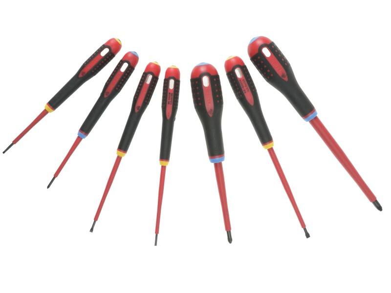 Bahco BE9888S VDE ERGO Screwdriver SL/PZ Set Pack of 7