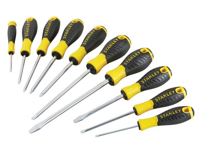 Stanley 060211 Essential Screwdriver SL/PH/PZ Set Pack of 10