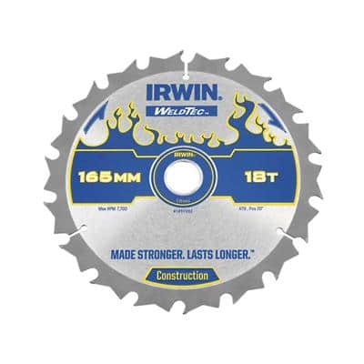 IRWIN Circular Saw Blade Weldtec 165 x 20 mm x 18T