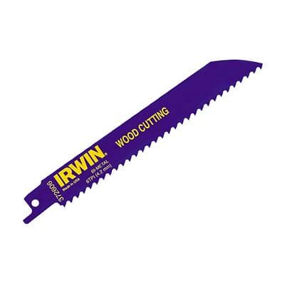 IRWIN Sabre Saw Blade for Fast Cutting Wood 606R 150 mm Pack of 5