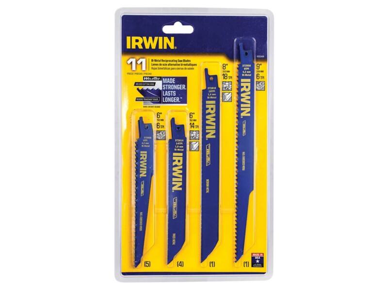 IRWIN Bi-Metal Reciprocating Saw Blade Set Pack of 11