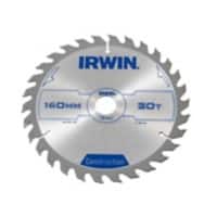 IRWIN Construction Circular Saw Blade 160 x 20 mm x 30T