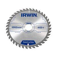 IRWIN Construction Circular Saw Blade 190 x 30 mm x 40T