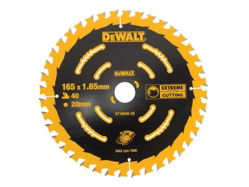 DeWALT Cordless Extreme Framing Circular Saw Blade 165 x 20 mm x 40T