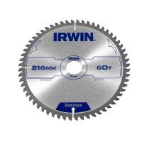 IRWIN Professional Aluminium Circular Saw Blade 216 x 30 mm x 60T