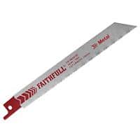 Faithfull Sabre Saw Blade for Metal Cutting S918E 150 mm x 18 TPI Pack of 5