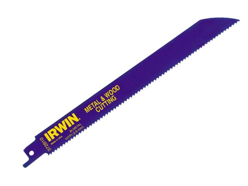 IRWIN Sabre Saw Blade for Wood and Metal Cutting 810R 200 mm Pack of 5