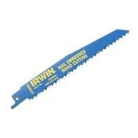IRWIN Sabre Saw Blade for Nail Embedded Wood 956R 225 mm Pack of 5