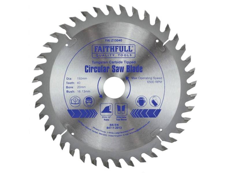 Faithfull TCT Circular Saw Blade 150 x 20 mm x 40T