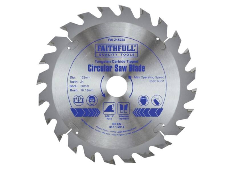 Faithfull TCT Circular Saw Blade 152 x 20 mm x 24T