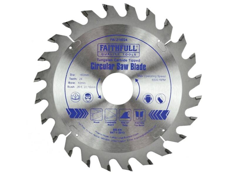 Faithfull TCT Circular Saw Blade 160 x 30 mm x 24T