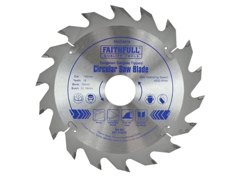 Faithfull TCT Circular Saw Blade 165 x 30 mm x 18T