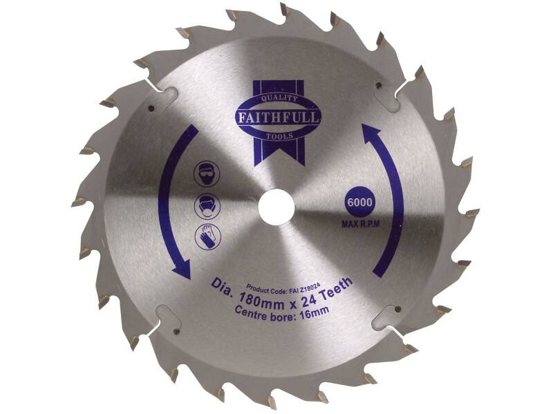 Faithfull TCT Circular Saw Blade 180 x 16 mm x 24T