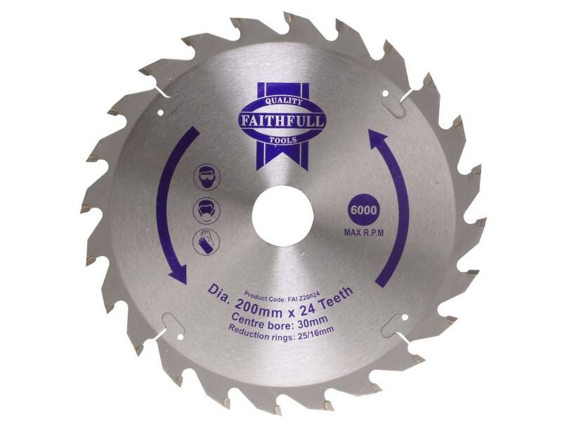 Faithfull TCT Circular Saw Blade 200 x 20 mm x 24T