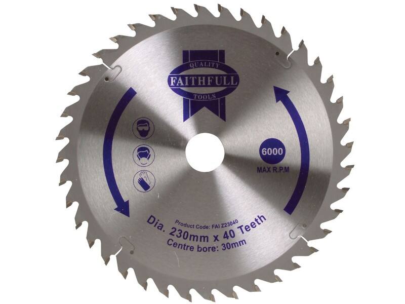 Faithfull TCT Circular Saw Blade 230 x 20 mm x 40T