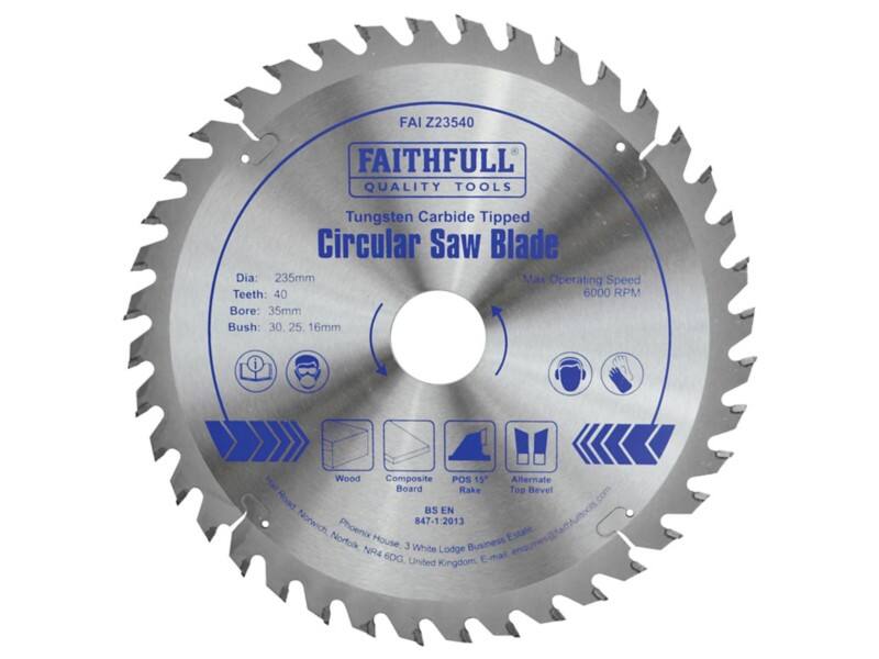 Faithfull TCT Circular Saw Blade 235 x 35 mm x 40T