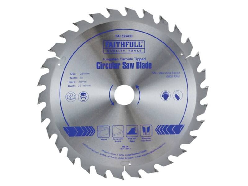 Faithfull TCT Circular Saw Blade 254 x 30 mm x 30T