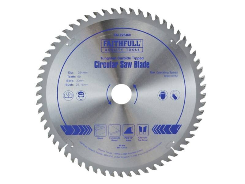 Faithfull TCT Circular Saw Blade 254 x 30 mm x 60T