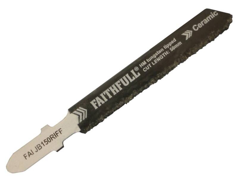 Faithfull TCT Riff Tile Cutting Jigsaw Blade Pack of 5