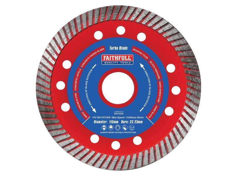 Faithfull Diamond Blade Turbo Cut 115 x 22 mm