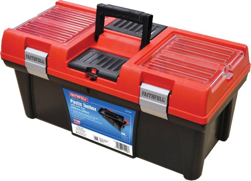Faithfull TB20 Tool Box 52 x 24.5 x 25.4 cm