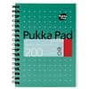 Pukka Pad Metallic Jotta A6 Wirebound Green Cardboard Cover Notebook Ruled 200 Pages Pack of 3