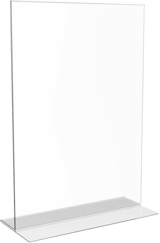 Seco Sign Holder A5 Rectangular 14.8 (W) x 3.5 (D) x 21 (H) cm Transparent Pack of 25