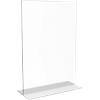 Seco Freestanding Sign Holder A5 148 x 35 x 210mm Clear Pack of 25 Double Sided Acrylic