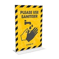 Seco Sign Holder A4 Acrylic Transparent Pack of 25