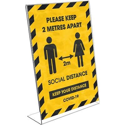 Seco Sign Holder A4 Acrylic Transparent Pack of 25