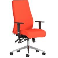 Dynamic Independent Seat & Back Posture Chair Tabasco Red Fabric Height Adjustable Arms Onyx Ergo Without Headrest High Back