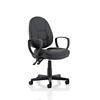 Dynamic Permanent Contact Backrest Task Operator Chair Fixed & Loop Arms Jackson Without Headrest High Back