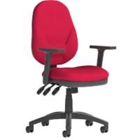 Dynamic Permanent Contact Backrest Task Operator Chair Bergamot Cherry Fabric Height Adjustable Arms Eclipse Plus XL Without Headrest High Back