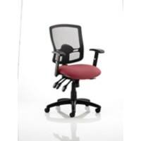 dynamic Portland Operator Chair Basic Tilt Mesh Fabric Height-Adjustable Armrest Black, Red 125 kg Portland III 650 x 650 x 990 mm