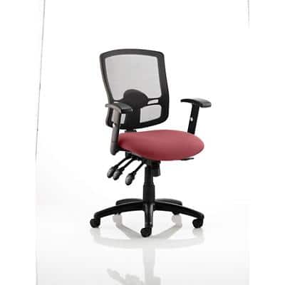 Dynamic Independent Seat & Back Task Operator Chair Height Adjustable Arms Portland III Black Back, Ginseng Chilli Seat Without Headrest Medium Back