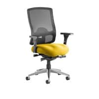 dynamic Regent Operator Chair Synchro Tilt Mesh Fabric Height-Adjustable Armrest Black, Canary Yellow 125 kg Regent 660 x 660 x 1,110 mm