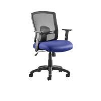 dynamic Portland Operator Chair Basic Tilt Fabric Height-Adjustable Armrest Black, Blue 125 kg Portland 620 x 600 x 910 mm