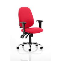 Dynamic Independent Seat & Back Task Operator Chair Bergamot Cherry Fabric Height Adjustable Arms Lisbon Without Headrest High Back