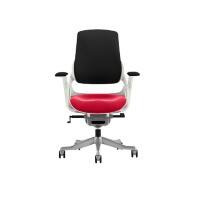 Dynamic Synchro Tilt Executive Chair Height Adjustable Arms Zure Black Back, Bergamot Cherry Seat Without Headrest High Back