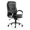 Executive Chair Rocky Black Leather High Back With Arms