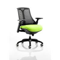 dynamic Flex Operator Chair Synchro Tilt Mesh Fabric Height-Adjustable Armrest Black, Light Green 110 kg Flex 690 x 680 x 945 mm