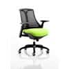 Dynamic Synchro Tilt Task Operator Chair Height Adjustable Arms Flex Black Back, Myrrh Green Seat Without Headrest Medium Back