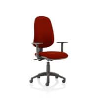 Dynamic Permanent Contact Backrest Task Operator Chair Ginseng Chilli Fabric Height Adjustable Arms Eclipse Plus XL Without Headrest High Back