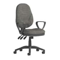 dynamic Eclipse XL III Operator Chair Permanent Contact Fabric Fixed Armrest Charcoal Grey 120 kg Eclipse Plus XL 670 x 670 x 1,000 mm