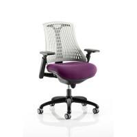 dynamic Flex Operator Chair Synchro Tilt Fabric Height-Adjustable Armrest Purple 110 kg Flex 690 x 680 x 945 mm